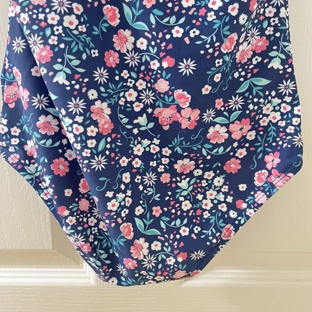 Rufflebutts Butterfly Sleeve One Piece Swimsuit Moonlit Meadow Girls Size 10